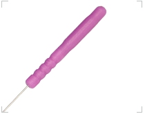 Aiguilles d'acupuncture siliconées avec un manche ergonomique en plastique (sans tube)