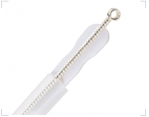 Aiguilles d'acupuncture non revêtues avec manche spirale en argent (avec tube)